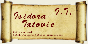 Isidora Tatović vizit kartica